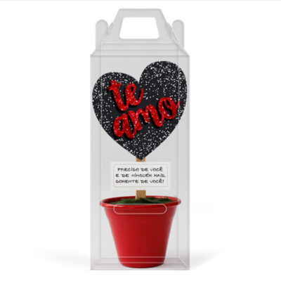 Alternative view of Mini Vaso Coração Te Amo gliter