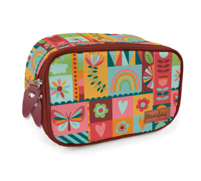 Alternative view of Estojo Box 100 Fina Ideia Arco-Íris 21x14x9cm com divisória e 25 nichos elásticos