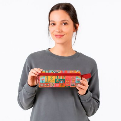 Necessaire Multiuso Fina Ideia Arco-Íris 21x7x7cm