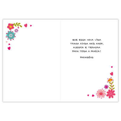 Alternative view of Cartão Artesanal Futura Mamãe Jardim Fina Ideia 11x15,5cm com envelope