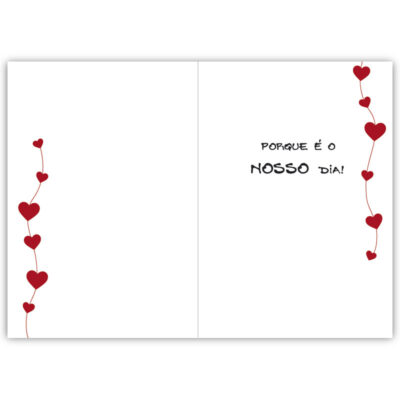 Alternative view of Cartão Artesanal Romântico 2 Corações Gliter Fina Ideia 11x15,5cm com envelope