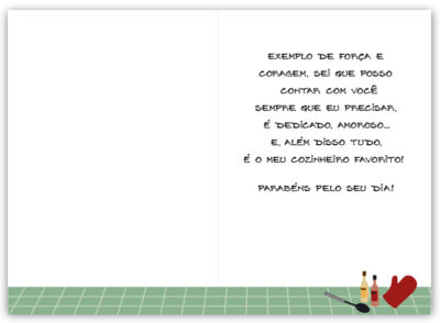 Alternative view of Cartão Artesanal Pai Cozinheiro Fina Ideia 11x15,5cm com envelope