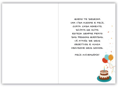 Alternative view of Cartão Artesanal Aniversário Bolo Cobertura Fina Ideia 11x15,5cm com envelope