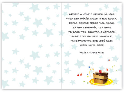Alternative view of Cartão Artesanal Aniversário Bolo Grande Fina Ideia 11x15,5cm com envelope