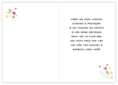 Alternative view of Cartão Artesanal Mãe Coração Flores Fina Ideia 11x15,5cm com envelope