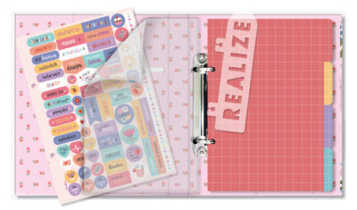 Alternative view of Caderno Argolado P A5 Fina Ideia Selinhos 14,5x20,5cm 80 folhas pautadas capa protetora