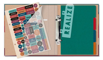 Alternative view of Caderno Argolado P A5 Fina Ideia Reciclada 14,5x20,5cm 80 folhas pautadas capa protetora