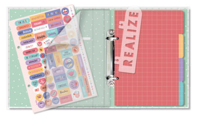 Alternative view of Caderno Argolado P A5 Fina Ideia Cereja 14,5x20,5cm 80 folhas pautadas capa protetora