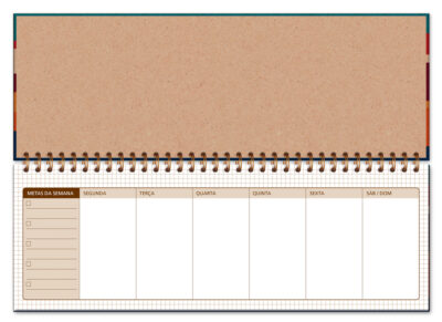 Alternative view of Planner Organizador Semanal Fina Ideia Reciclada 30x10,5cm 52 folhas capa dura