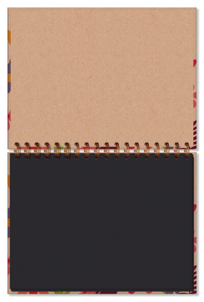 Alternative view of Caderno de Criação Fina Ideia Floral Kraft 23,5x17,5cm 30 folhas pretas 180g/m² capa dura