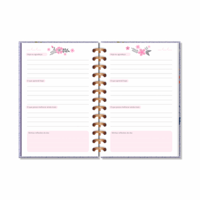 Alternative view of Diário da Gratidão Fina Ideia Floral Kraft 11,8x17,5cm 80 folhas capa dura