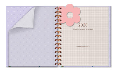 Alternative view of Agenda Semanal M 2026 Fina Ideia Gato na Janela 16,5 × 19,5 cm 80 folhas Capa Dura