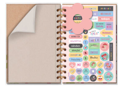 Alternative view of Agenda Diária M 2026 Fina Ideia Floral Kraft 11,8x16,8 cm 168 Folhas capa protetora