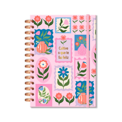 Planner Diário Fina Ideia Selinhos 14,5x20,5cm 80 folhas capa dura