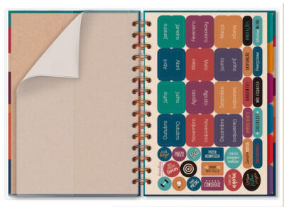 Alternative view of Planner Permanente M Fina Ideia Reciclada 13,4x20,5cm 105 folhas capa protetora