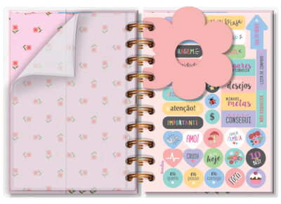 Alternative view of Agenda Diária P 2026 Fina Ideia Selinhos 9,5x13,5 cm 168 Folhas capa protetora