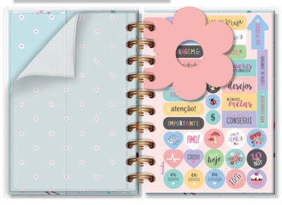 Alternative view of Agenda Diária P 2026 Fina Ideia Borboletas no Jardim 9,5x13,5 cm 168 Folhas capa protetora