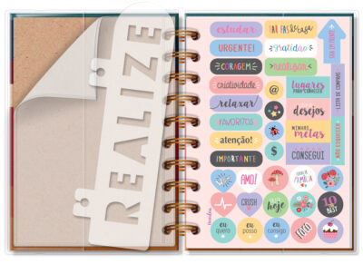 Alternative view of Agenda Diária P 2026 Fina Ideia Reciclada 9,5x13,5 cm 168 Folhas capa protetora