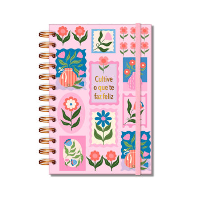 Planner Permanente P Fina Ideia Selinhos 11,8x17,5cm 105 folhas capa protetora