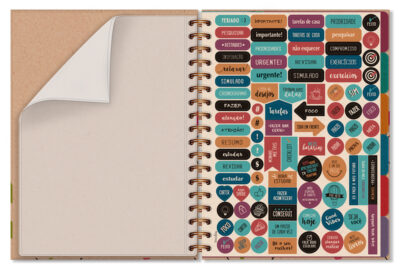 Alternative view of Caderno Folhas Removíveis Fina Ideia Floral Kraft 16,5x23,2cm 80 folhas 90g/m² capa dura