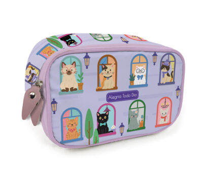 Alternative view of Estojo Box 100 Fina Ideia Gato na Janela 21x14x9cm com divisória e 25 nichos elásticos