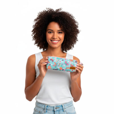 Necessaire Multiuso Fina Ideia Borboletas no Jardim 20,5x5,5x5,5cm