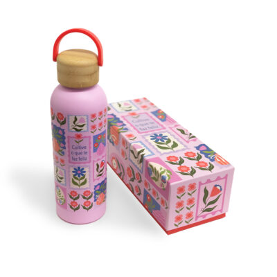 Garrafa Térmica Fina Ideia Selinhos 500ml aço inox