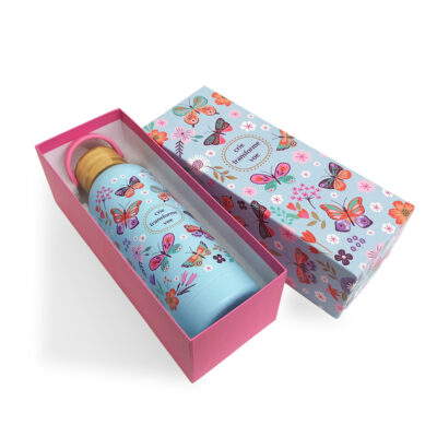 Alternative view of Garrafa Térmica Fina Ideia Borboletas no Jardim 500ml aço inox