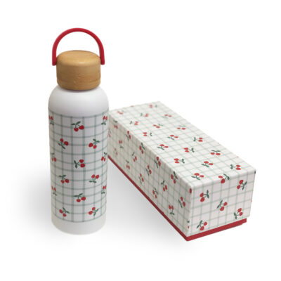 Garrafa Térmica Fina Ideia Cereja 500ml aço inox