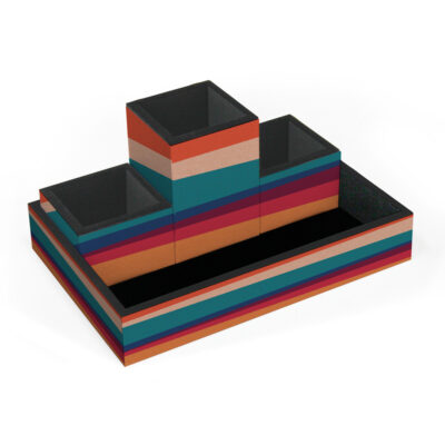 Organizador de Mesa Fina Ideia Reciclada com 4 peças em MDF