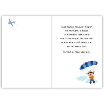 Alternative view of Cartão Artesanal Pai Paraquedas Fina Ideia 11x15,5cm com envelope