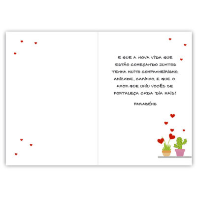 Alternative view of Cartão Artesanal Casamento Lavanderia Fina Ideia 11x15,5cm com envelope