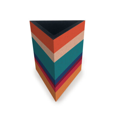 Porta-lápis Triangular Fina Ideia Reciclada 9,3x9,3x10cm em MDF