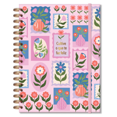 Caderno Colegial 1 Matéria Fina Ideia Selinhos 17,3x23,5cm 80 folhas 90g/m² capa dura