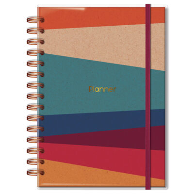 Planner Permanente M Fina Ideia Reciclada 13,4x20,5cm 105 folhas capa protetora