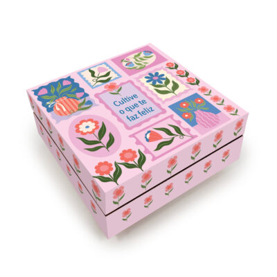 Porta-joias e Aneleira P Fina Ideia Selinhos 12,7x12,7x5,2cm em MDF