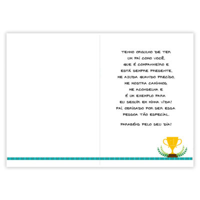 Alternative view of Cartão Artesanal Pai Troféu Melhor Pai Fina Ideia 11x15,5cm com envelope