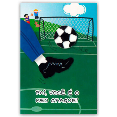 Cartão Artesanal Pai Futebol Fina Ideia 11x15,5cm com envelope