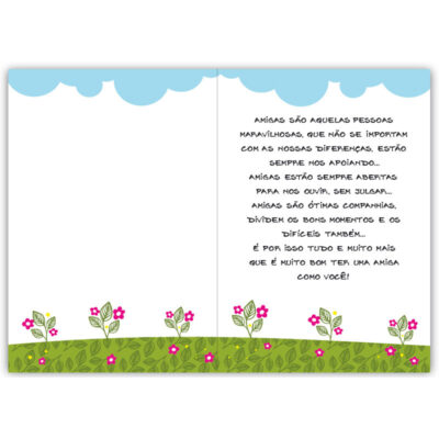 Alternative view of Cartão Artesanal Amizade Amigas no Banco Fina Ideia 11x15,5cm com envelope