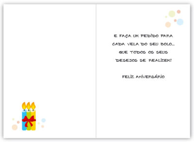 Alternative view of Cartão Artesanal Aniversário Três Velinhas Fina Ideia 11x15,5cm com envelope