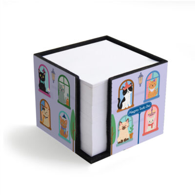 Porta-lembretes Fina Ideia Gato na Janela 7,8x7,8cm em MDF