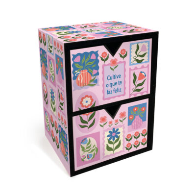 Gaveteiro Fina Ideia Selinhos 19x14x12cm em MDF