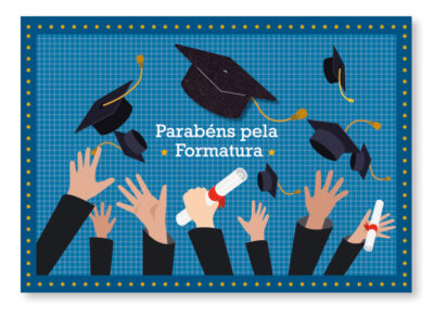 Cartão Mix Formatura Chapéu Voando Fina Ideia 11x15,5cm com envelope