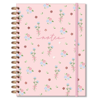 Caderno Colegial 1 Matéria Fina Ideia Laços e Afetos by Sof 17,3x23,5cm 80 folhas 90g/m² capa dura