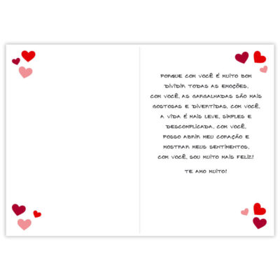 Alternative view of Cartão Artesanal Romântico Corações Diferentes Fina Ideia 11x15,5cm com envelope