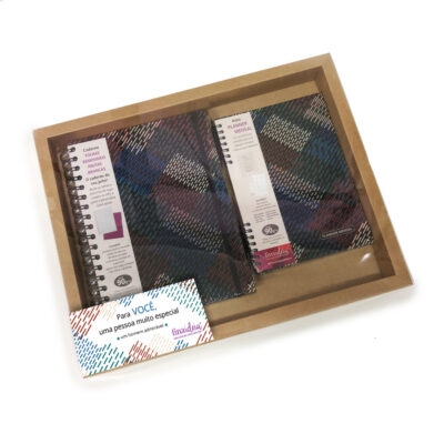 Kit 03 Traços Fina Ideia com Caderno Folhas Removíveis e Planner Mensal