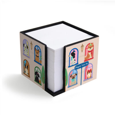 Porta-lembretes Fina Ideia Cachorro na Janela 7,8x7,8cm em MDF