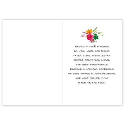 Alternative view of Cartão Artesanal Flamingo Fina Ideia 11x15,5cm com envelope