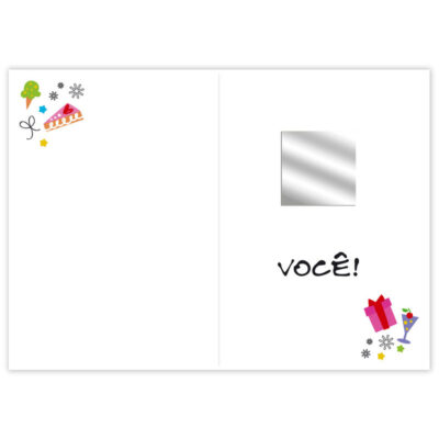 Alternative view of Cartão Artesanal Aniversário Bolo Ícones Fina Ideia 11x15,5cm com envelope