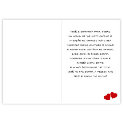 Alternative view of Cartão Artesanal Romântico Minha Felicidade Fina Ideia 11x15,5cm com envelope